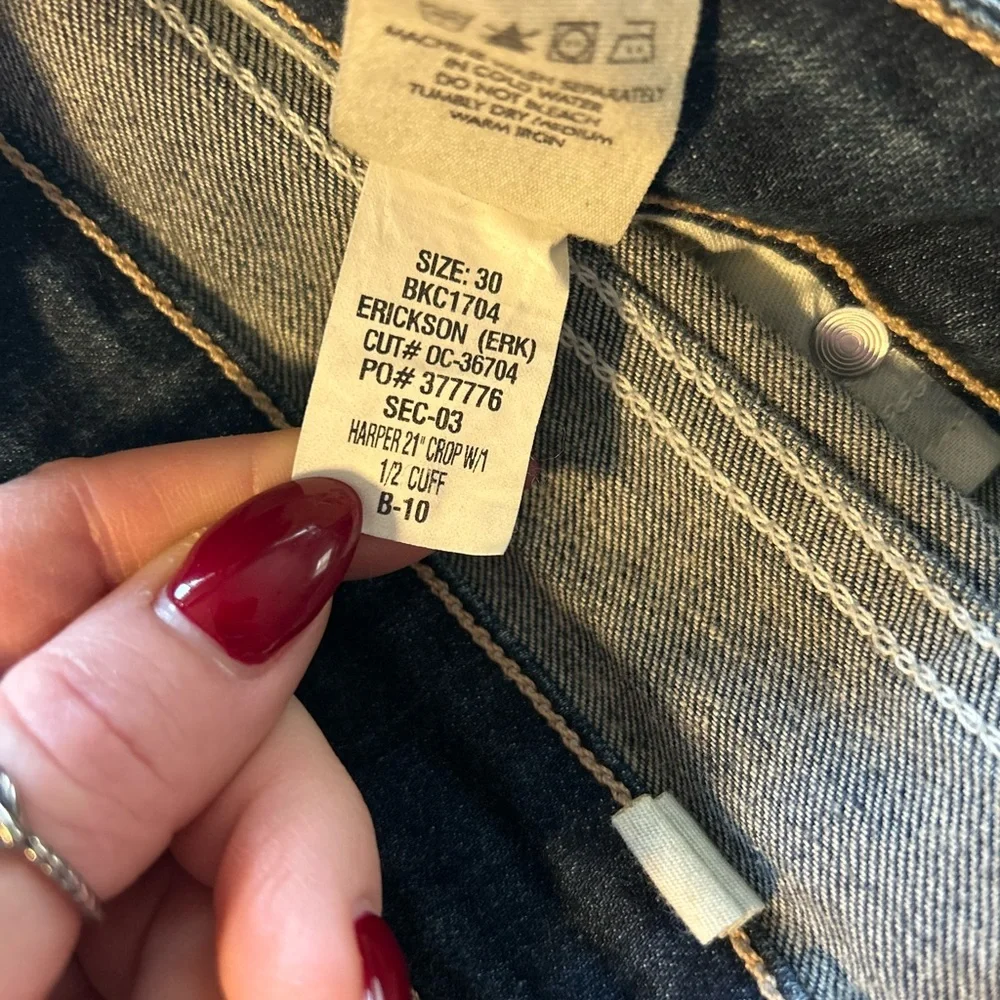 NWT BKE Buckle Jeans Harper Mid-Rise Curvy Fit Cropped Stretch Jeans - Picture 7 of 16